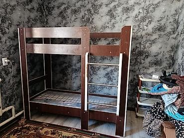 Двухъярусная детская кровать, ЛДСП, цвет - Коричневый — 1