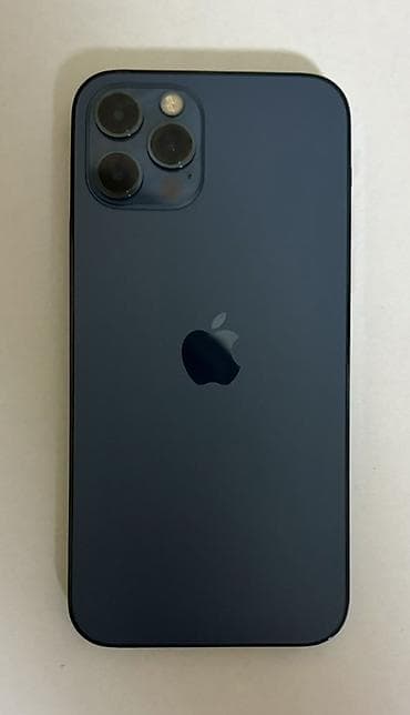 ipone mini: IPhone 12 Pro, Б/у, 128 ГБ, Pacific Blue, Защитное стекло, Чехол, Коробка, 76 % — 1