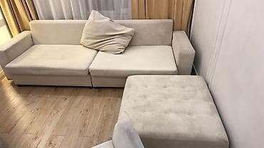 эски мебел: Ашкана үчүн жумшак бурчек, Колдонулган, Өзү алып кетүү, түсү - Саргыч боз — 3