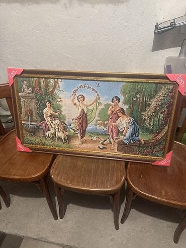 berber mirror second hand: Картина в раме «Пасторальная сцена» - Большой горизонтальный формат — 1