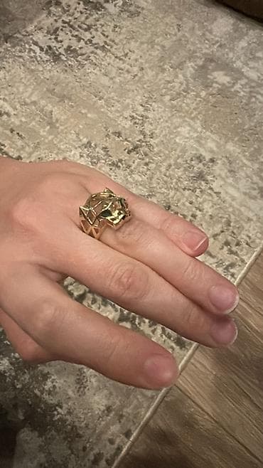 Эксклюзив золотое кольцо Такого мало где есть Пантера размер 17,5