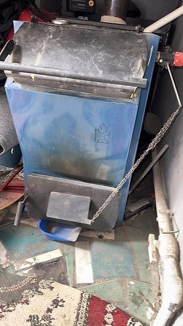 буржуйка на отработке: Твердотопливный котёл Б/у, Для дома, Тип управления: Механический — 2