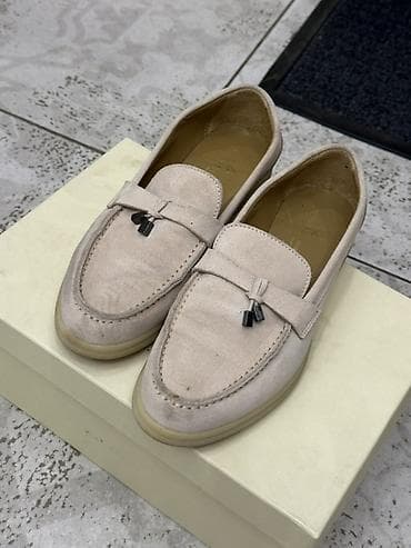 Туфли: Продаю лоферы Roberto Serpentini Italy Замшевые лоферы бежевого цвета — 1