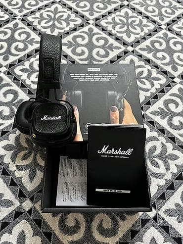 планшет apple: Беспроводные накладные наушники, Marshall — 1