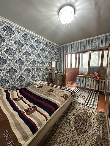 Недвижимость: 3 комнаты, 77 м², Ошский рынок / базар Индивидуалка, 3 этаж, Косметический ремонт — 8