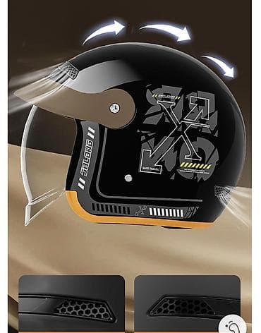 Бутсы: Городской мотоциклный, велосипедный/электросамокатный шлем с визором — 7