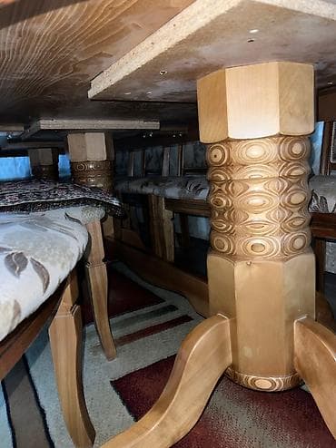 Промышленная химия: Стол и стул для зала, Новый, Самовывоз, цвет - Коричневый — 2