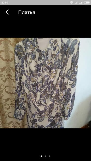 платье в клетку с белым воротником: Состояние 10 из 10 качество — 1