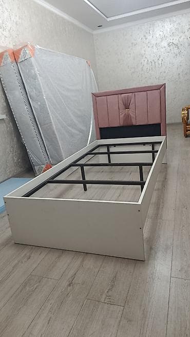 Односпальная кровать, Новый, С мягким изголовьем, длина - 2000 см at lalafo.kg Односпальная кровать, Новый, С мягким изголовьем, длина - 2000 см