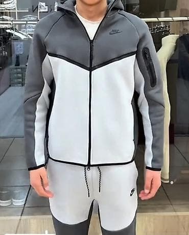 nike tech flee: Мужской спортивный костюм, L, Nike, Новый, цвет - Серый, Бесплатная доставка — 3