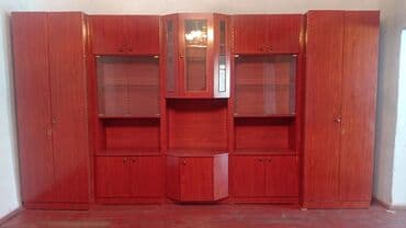 кухня набор: Гарнитур для зала, Б/у, Шкаф, ДСП, Самовывоз, цвет - Фиолетовый — 2