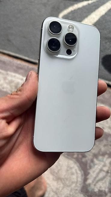 iphone d: IPhone 15 Pro, 256 ГБ, цвет белый (Titanium). Модель: MTV43KH/A. iOS — 1
