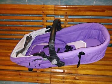 коляска prego: Коляска, цвет - Фиолетовый, Б/у — 7