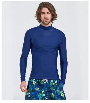 купальник для художественной: Рашгарт или футболка для плавания Эластичная ткань из смеси — 1