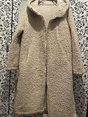 smart folio: Теплое женское пальто из букле/шерпа (тедди). - Цвет: молочный/айвори — 5