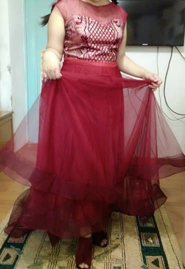 L, цвет - Бордовый at lalafo.kg L, цвет - Бордовый