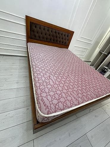 дерево из бисера: Лина матрас ортопедкровать из дерева Двуспальная кровать с мягким — 1