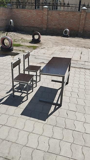 детский столик с 2 стульчиками: Комплект парты и стула, цвет - Коричневый — 4