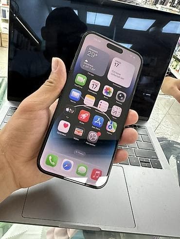 mini mac: IPhone 14 Pro Max, Б/у, 256 ГБ, Черный, Защитное стекло, Чехол, 91 % — 5