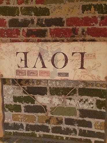 таблички на крест: Декоративная настенная табличка LOVE - Материал: дерево (основная — 1