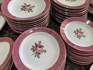 китайский сервиз: Столовый сервиз “Роза” ГДР на 12 персон в идеальном состоянии — 10