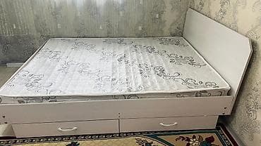 Оңдоп-түзөө жана курулуш: Уктоочу бөлмө гарнитуру, Эки кишилик керебет, Жыгач, түсү - Күрөң — 3