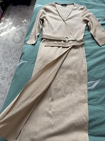 шарф хомут: Повседневное платье, Трикотаж, На запах, XS — 4