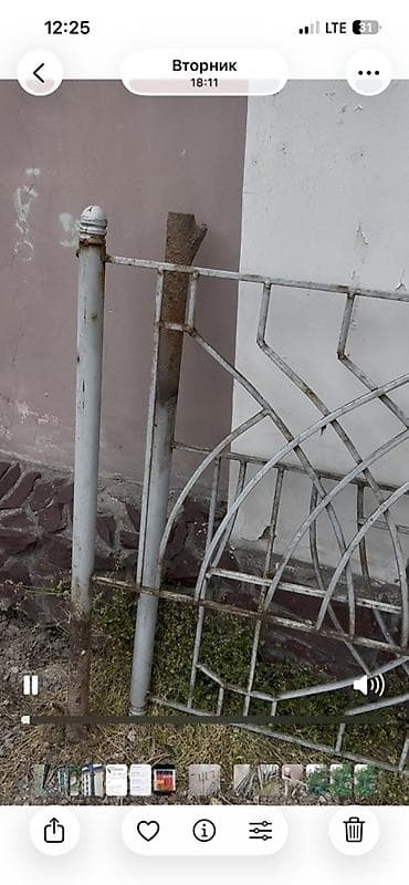 палисадник: Металлический забор, Другой материал, Декоративный, Б/у — 7