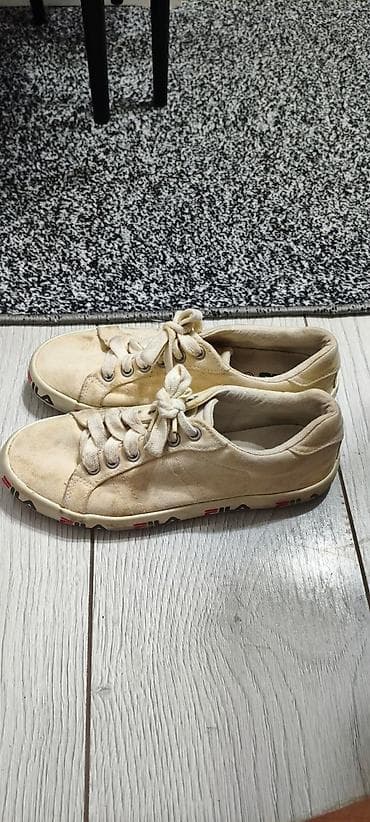 nike react: Кеды Fila, бежево‑молочного цвета (оригинал) - Материал: текстильный — 3