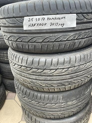 Шины 215 / 50 / R 17, Лето, Б/у, Комплект, Легковые, Корея, Hankook at lalafo.kg Шины 215 / 50 / R 17, Лето, Б/у, Комплект, Легковые, Корея, Hankook