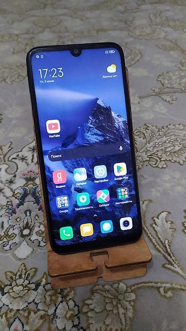 note 15: Redmi, Redmi Note 7, Б/у, 32 ГБ, цвет - Черный, 2 SIM — 1
