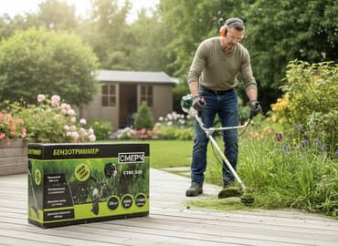 чөп кырккыч: Триммер Бензин, Акылуу жеткирүү, Өзү алып кетүү — 1
