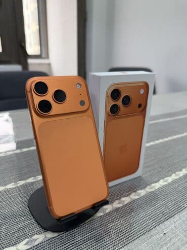 телефон режим 11 про: IPhone 17 Pro, Б/у, 256 ГБ, Оранжевый, Зарядное устройство, Защитное стекло, Чехол, 100 % — 1