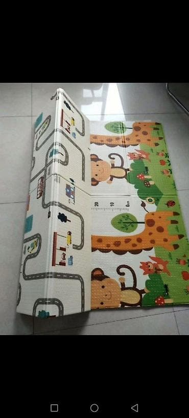 Детский игровой набор: складной двухсторонний коврик + толокар с — 1