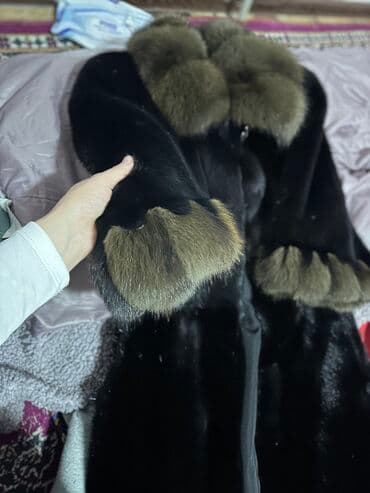 Шуба, Норка, По колено, M, L
