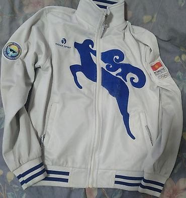 футболка м5: Спортивная олимпийка Kyrgyz Republic - Цвет: белый с синими — 2