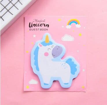 товары для школы: Стикеры корейский Kawaii Радужный Единорог Липкие заметки креативный — 3