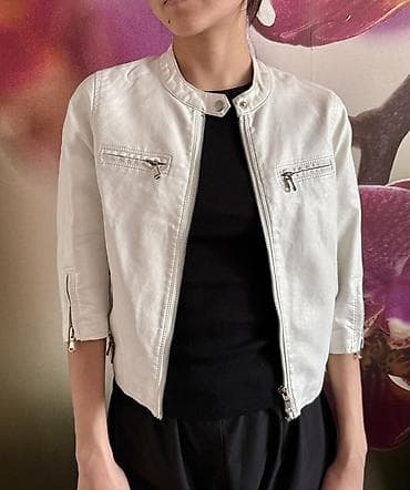 косухи: Кожаная куртка, Косуха, Экокожа, Укороченная модель, XS — 6