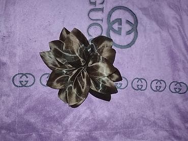 тунгуч 1: Текстильные броши-цветы ручной работы - Материал: атлас/сатин с — 7