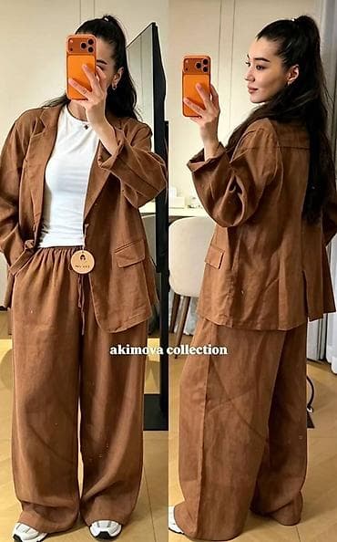 льняные женские пиджаки: Льняной женский костюм oversize из коллекции akimova collection — 3