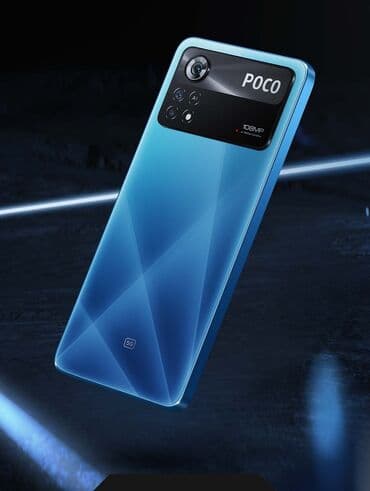 мобильный модем: Poco X4 Pro 5G, Колдонулган, 256 ГБ, түсү - Көк, 2 SIM — 3