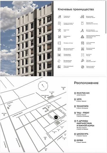 токмок сдаю кв: Строится, 2 комнаты, 70 м² — 2