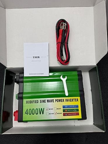 куплю инвертор: Инвертор напряжения 12 В DC → 220 В AC, 4000 Вт (модифицированная — 8