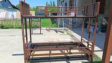 Двухъярусная металлическая кровать - Прочная сварная рама из стальных