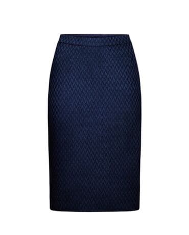 Новая юбка из жаккарда, цвет темно-синий, размер 40. Юбка прямого