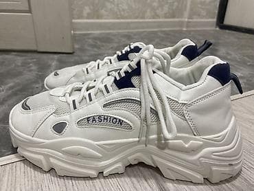 apple magic mouse 2: Кроссовки белые с массивной подошвой - Цвет: белый с темно‑синими — 1