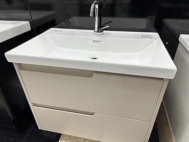 тумба с раковиной в ванную: Тумба для ванны, С раковиной, цвет - Бежевый — 2