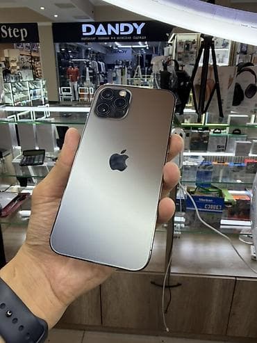 Уюлдук телефондор жана аксессуарлар: IPhone 12 Pro, Колдонулган, 128 ГБ, Кара, 100 % — 1