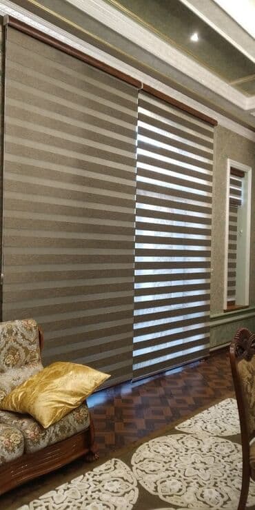 блэкаут шторы бишкек: Жалюзи, Жалюзи,Бишкек, Роллштор, День и ночь зебраТкань профиль — 11