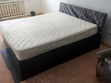 кровать 2: Двуспальная кровать, Б/у, С матрасом, длина - 200 см — 10